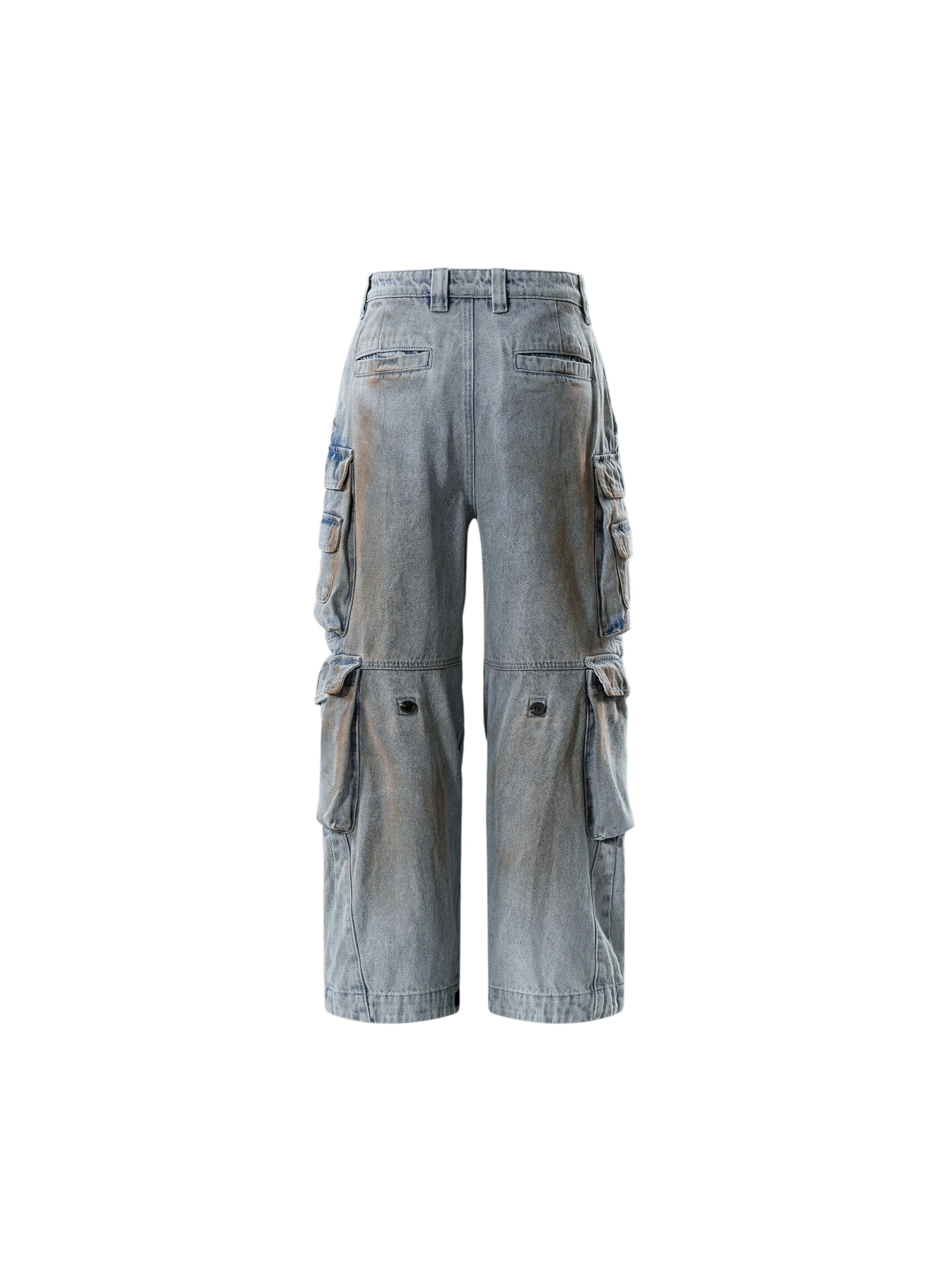 TBHNP Disciple mud-dyed multi-pocket baggy cargo pants — men's streetwear cargo pants