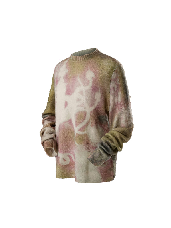 DISCIPLE ALL-OVER TEXTURED PRINT SWEATER