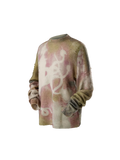 DISCIPLE ALL-OVER PRINT DISTRESSED KNIT SWEATER