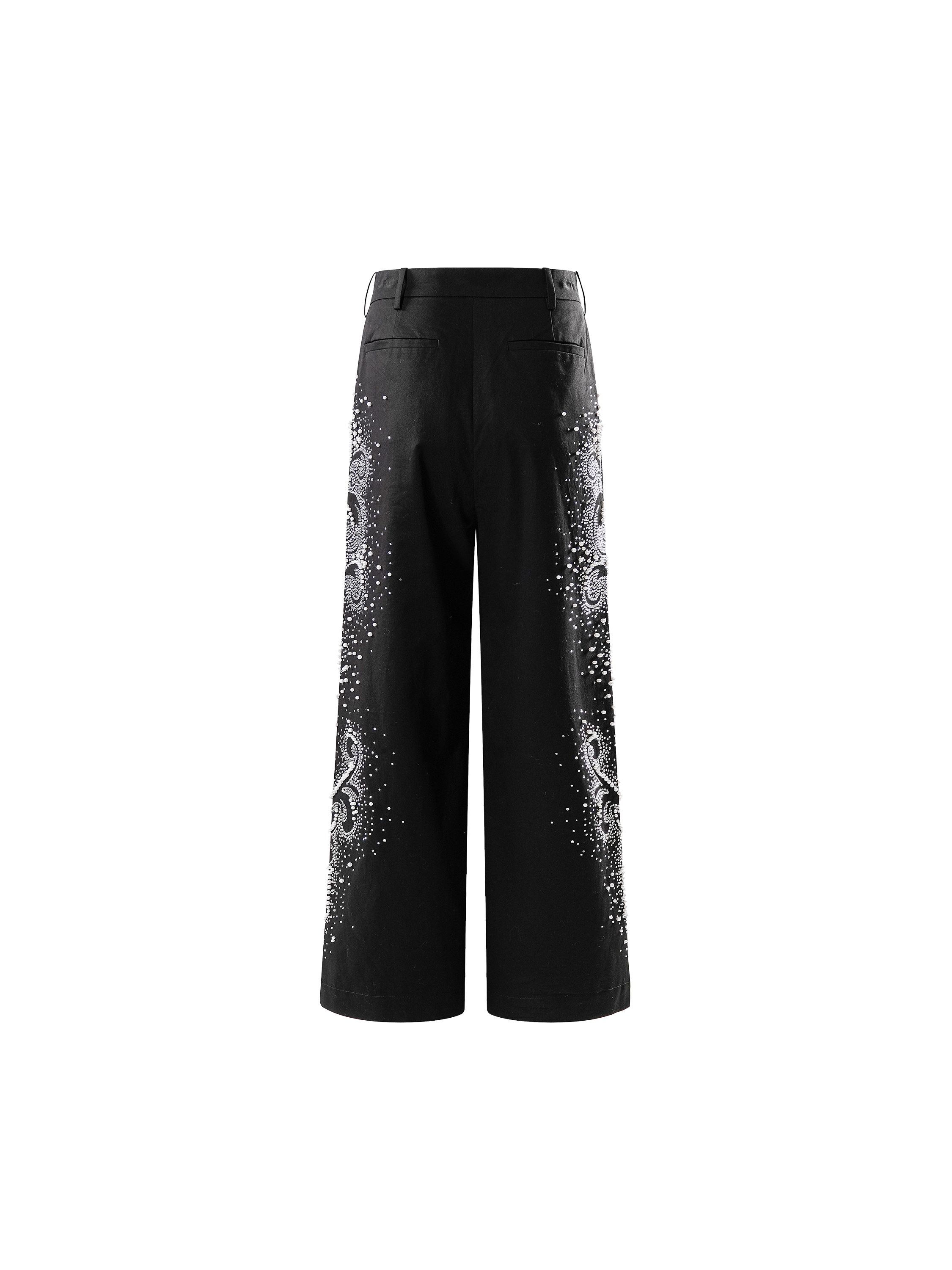 LUMINOUS DAWN PEARL RHINESTONE DRESS PANTS