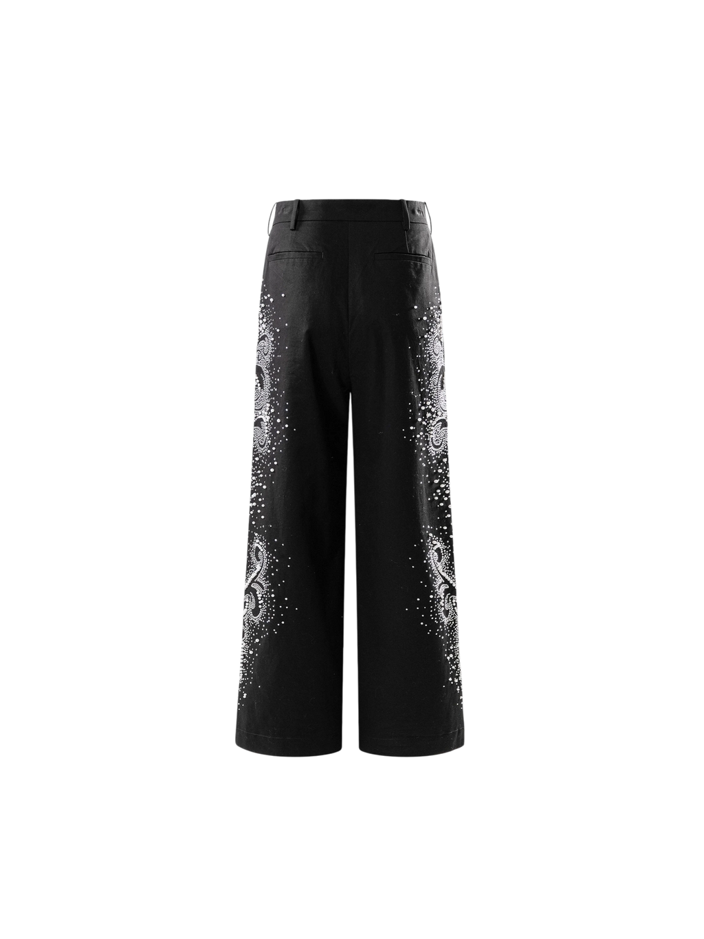 LUMINOUS DAWN PEARL RHINESTONE DRESS TROUSERS