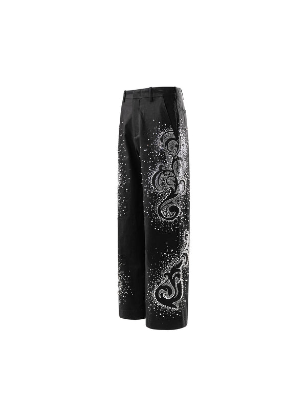 LUMINOUS DAWN PEARL RHINESTONE DRESS PANTS