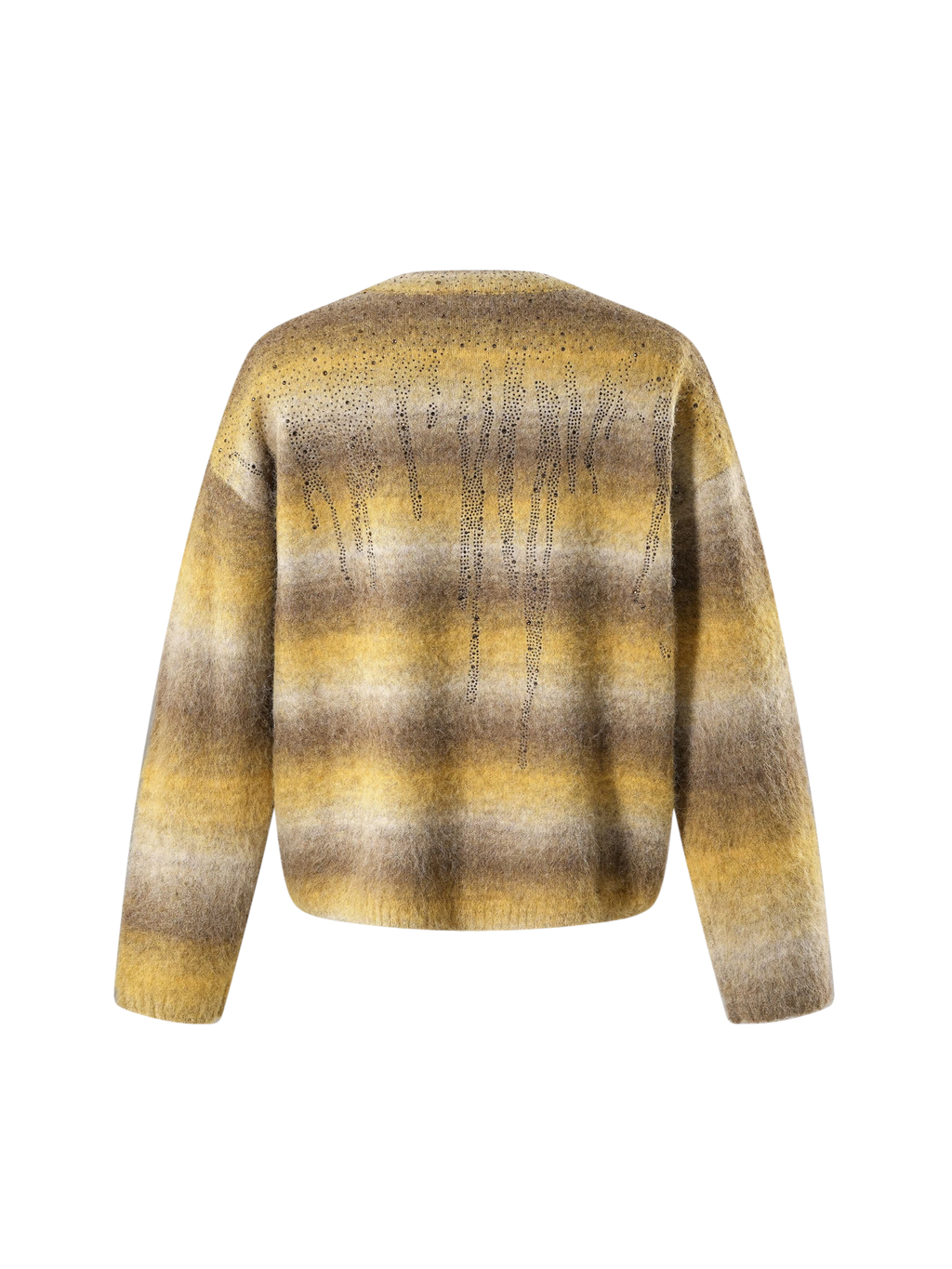 LUMINOUS DAWN RHINESTONE MOHAIR KNIT SWEATER