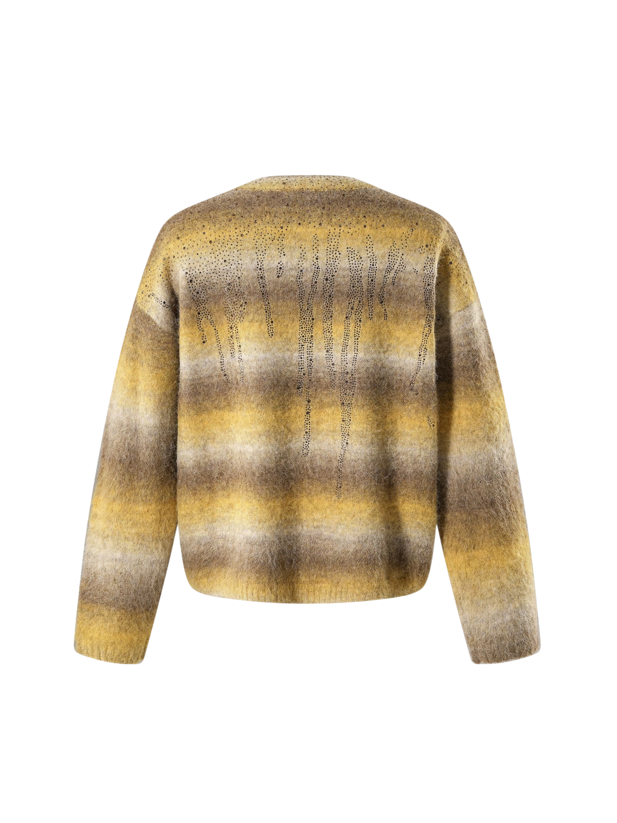 TBHNP Luminous Dawn rhinestone mohair knit sweater — men's streetwear fuzzy knit jumper