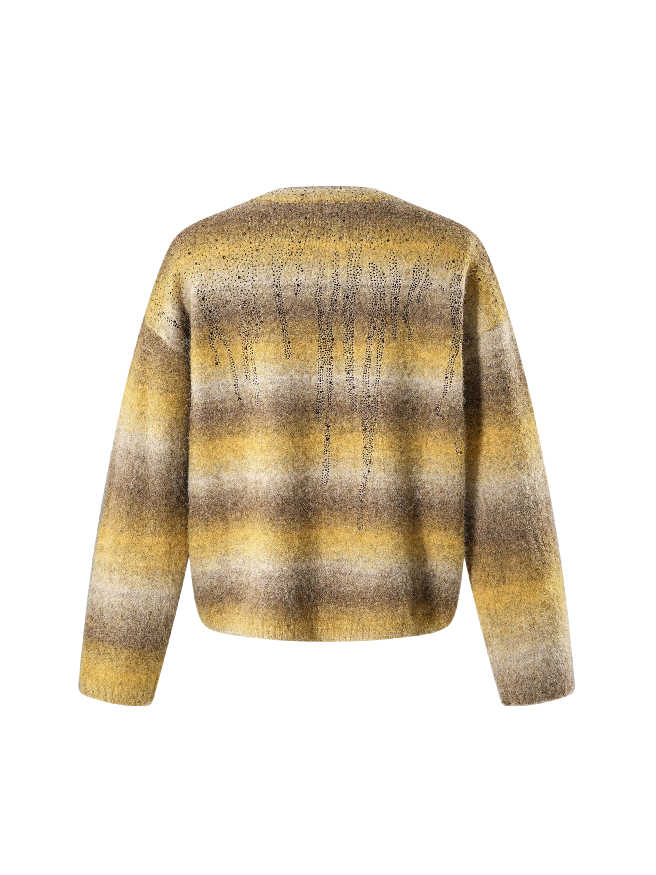 TBHNP Luminous Dawn rhinestone mohair knit sweater — men's streetwear fuzzy knit jumper