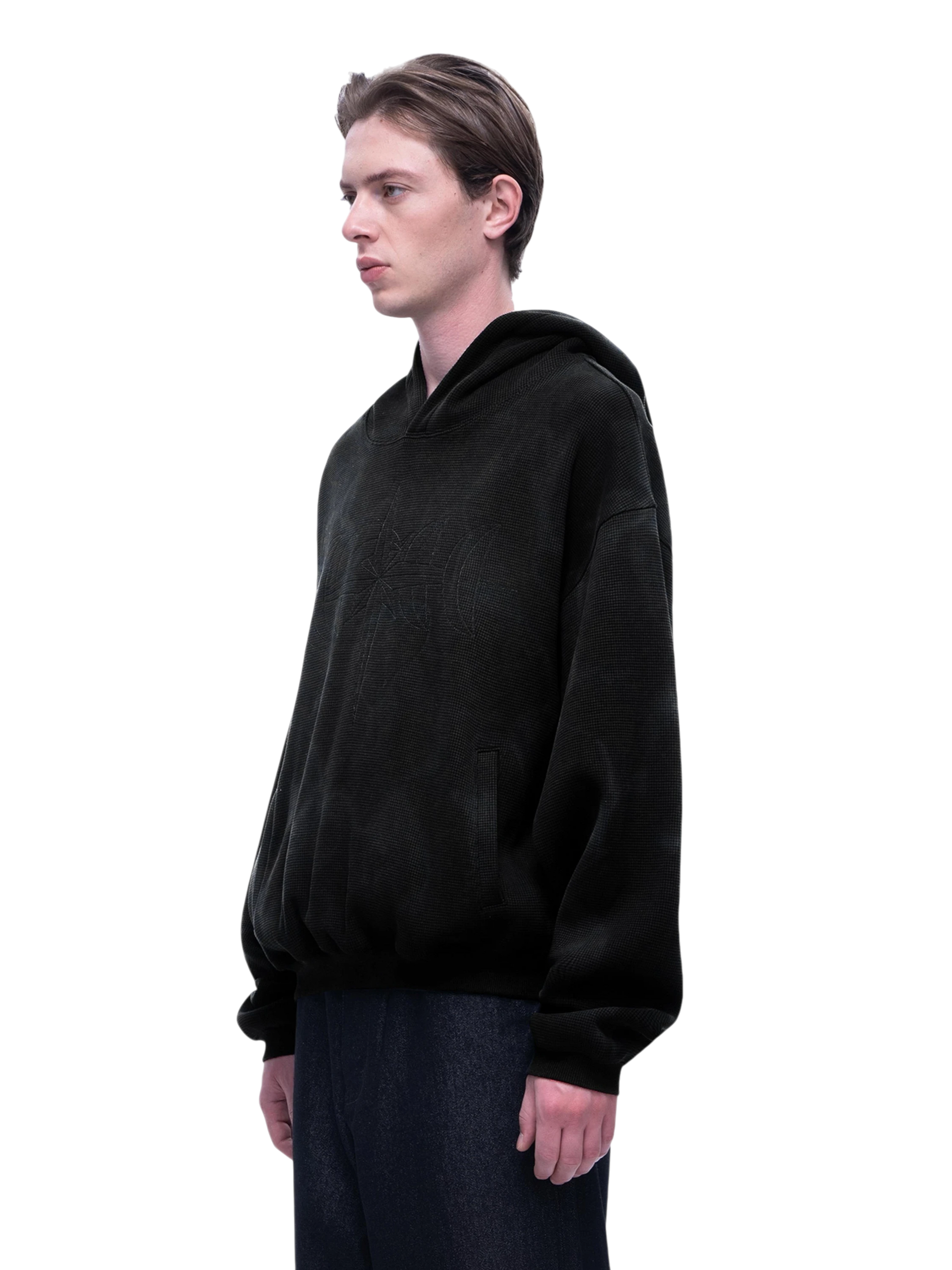 TBHNP Luminous Dawn tie-dye embroidered logo hoodie — men's streetwear hoodie