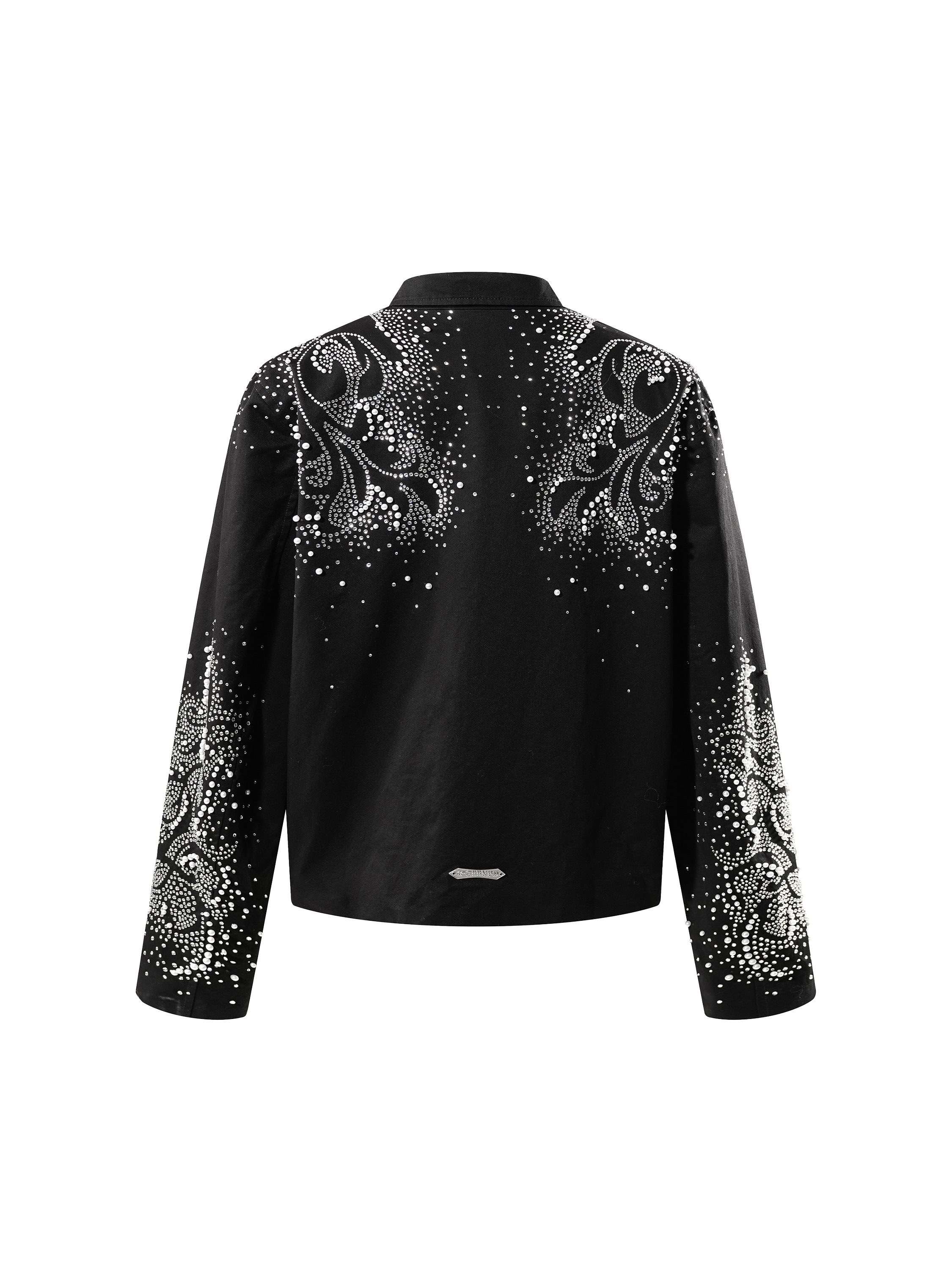 LUMINOUS DAWN PEARL RHINESTONE ZIP JACKET
