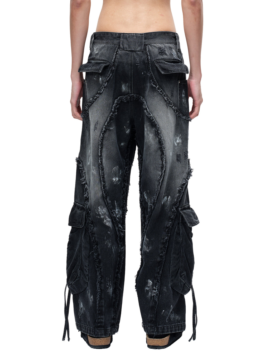 LUMINOUS DAWN RIVET RIBBON BAGGY JEANS