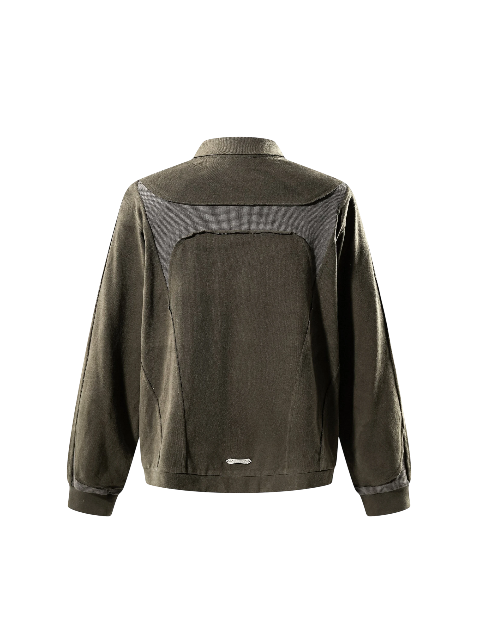 TBHNP Luminous Dawn structured seam long-sleeve polo shirt — men's streetwear polo