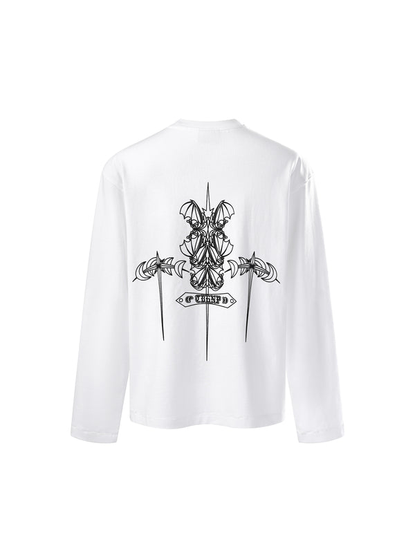 LUMINOUS DAWN FLOCKED L/S TEE