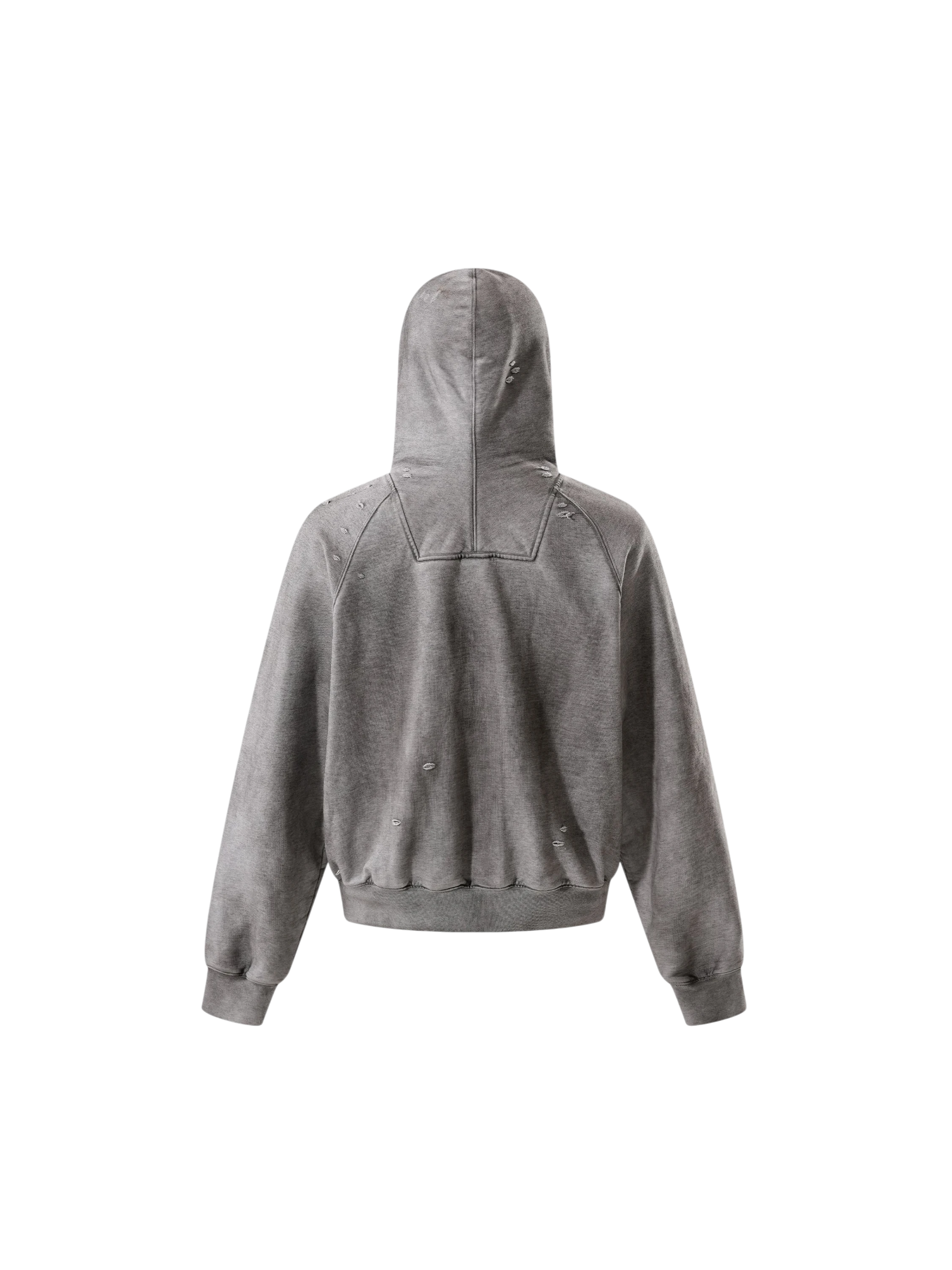 TBHNP Disciple distressed stained pullover hoodie, grey — men's streetwear hoodie