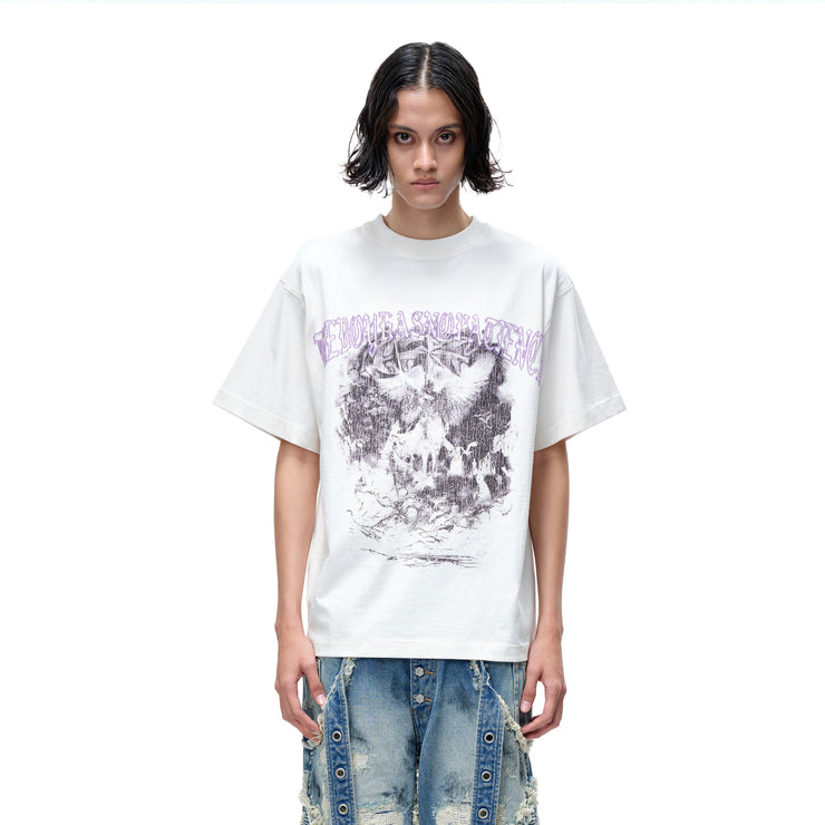 LUMINOUS DAWN DISTRESSED PATTERN S/S TEE