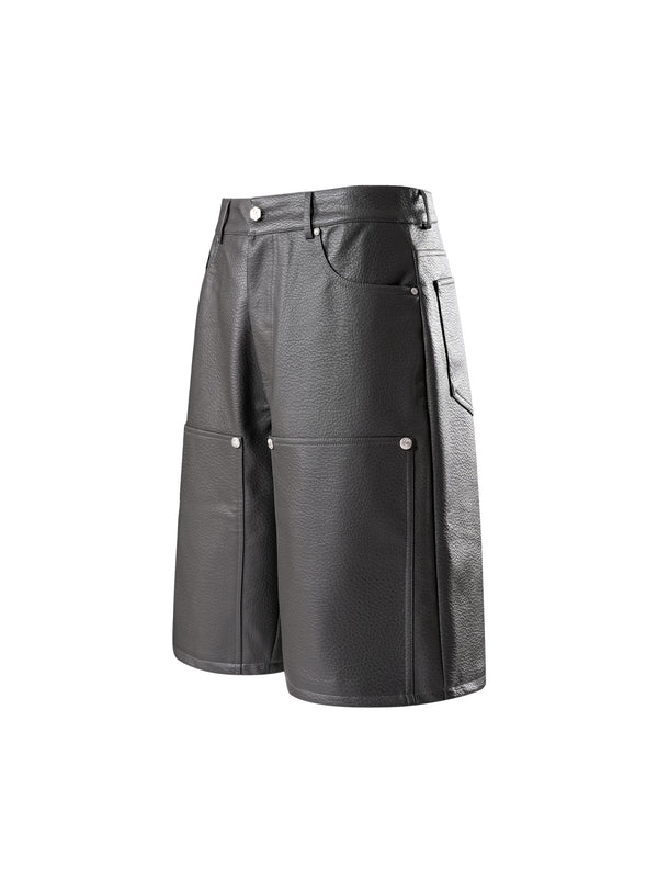 LUMINOUS DAWN  LEATHER SHORTS