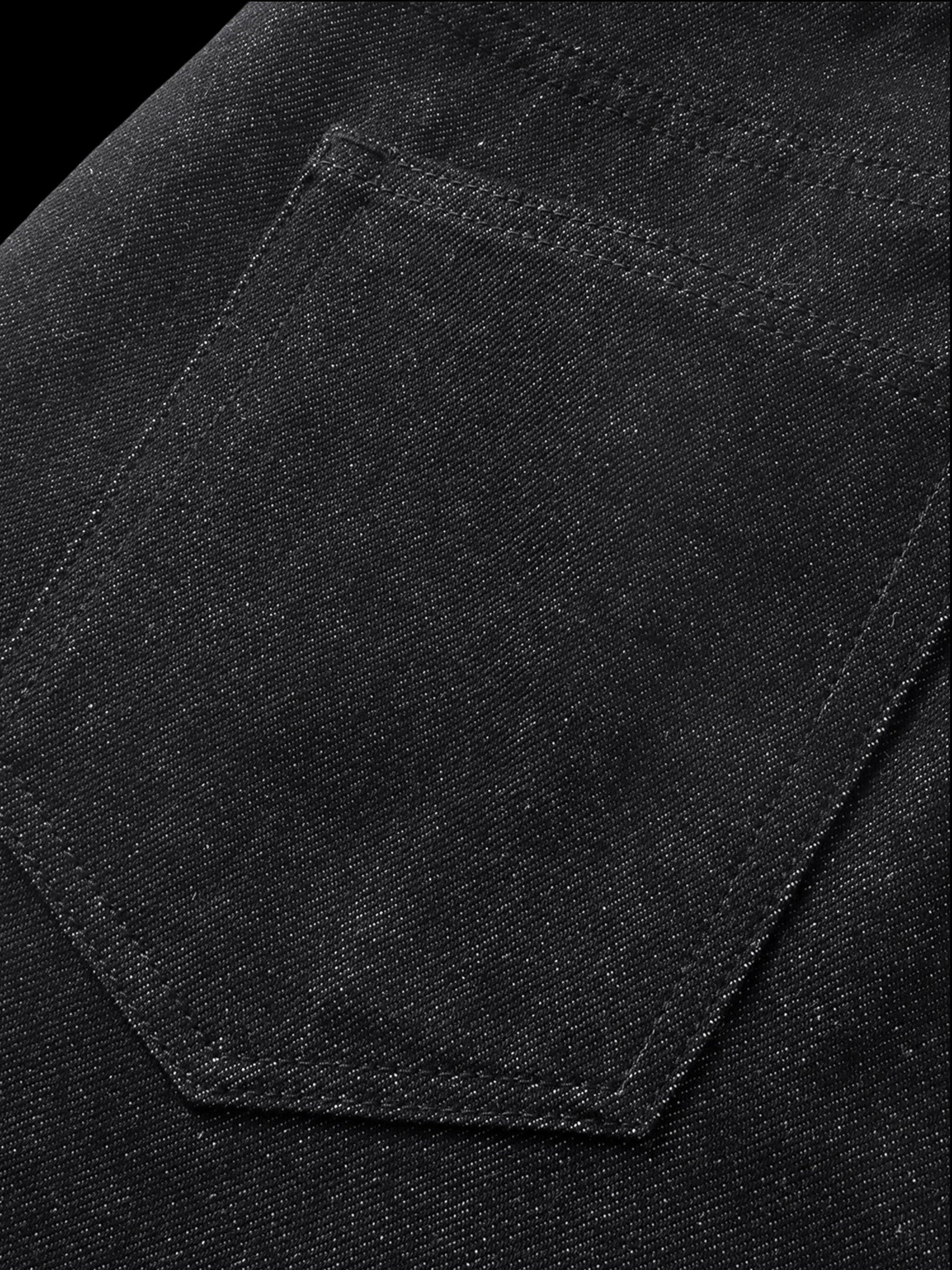 TBHNP Luminous Dawn coated baggy wide-leg jeans, black — men's streetwear denim