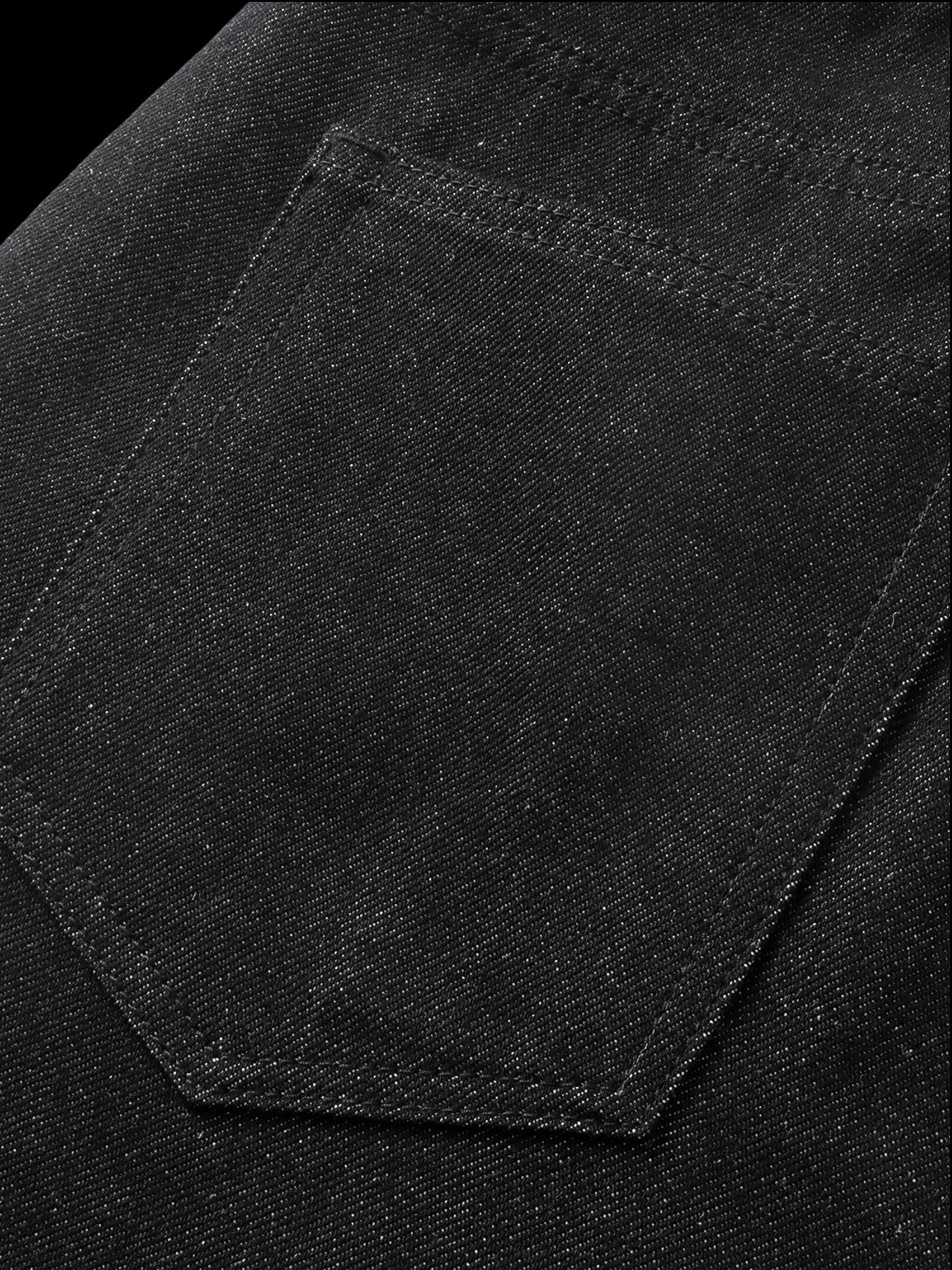TBHNP Luminous Dawn coated baggy wide-leg jeans, black — men's streetwear denim
