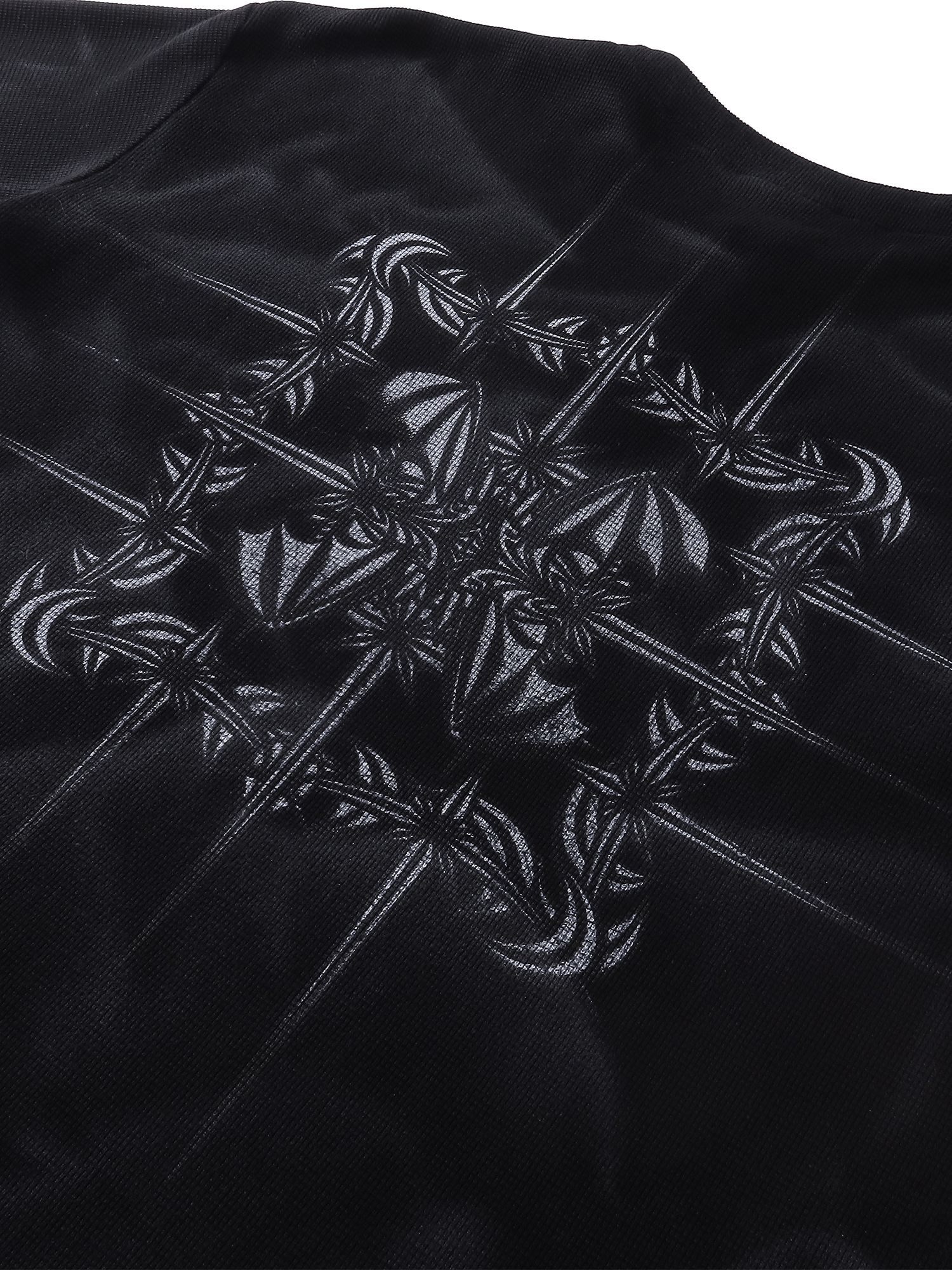 LUMINOUS DAWN WAFFLE-KNIT L-S TEE