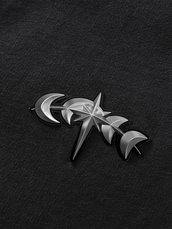 LUMINOUS DAWN ASTRAL LOGO FLOCKED PANTS