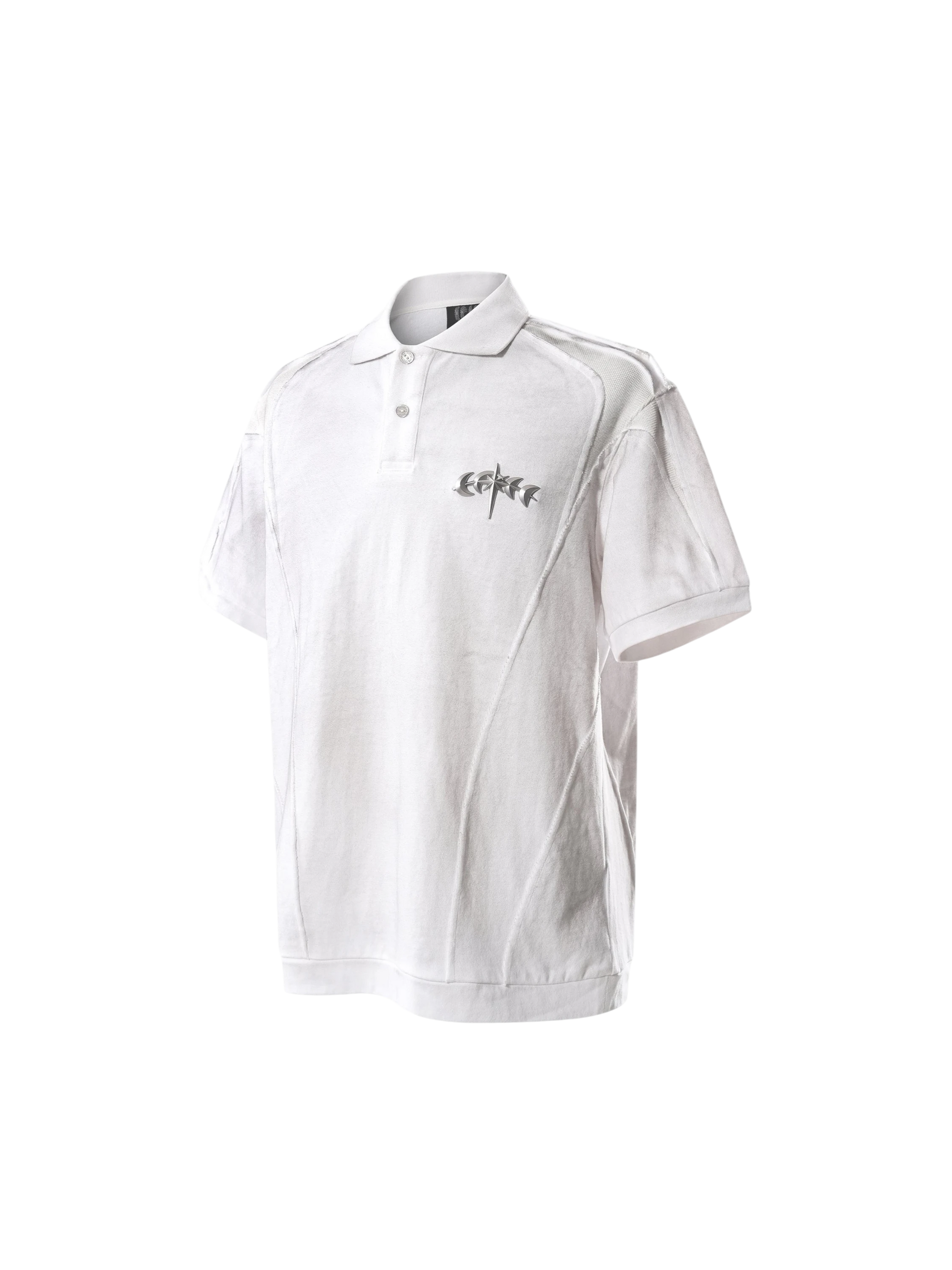 TBHNP Luminous Dawn structured seam polo shirt — men's streetwear short-sleeve polo