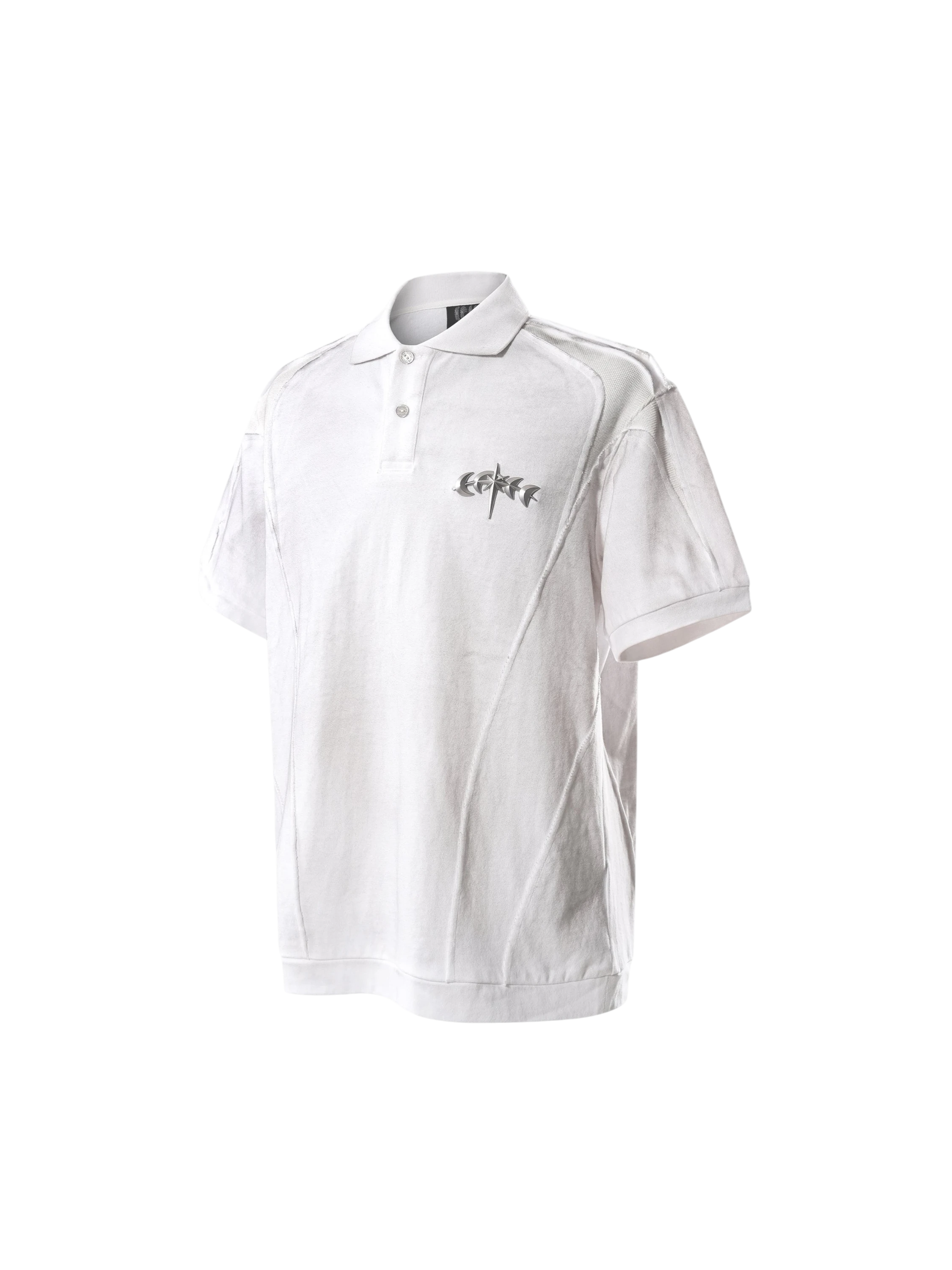 TBHNP Luminous Dawn structured seam polo shirt — men's streetwear short-sleeve polo