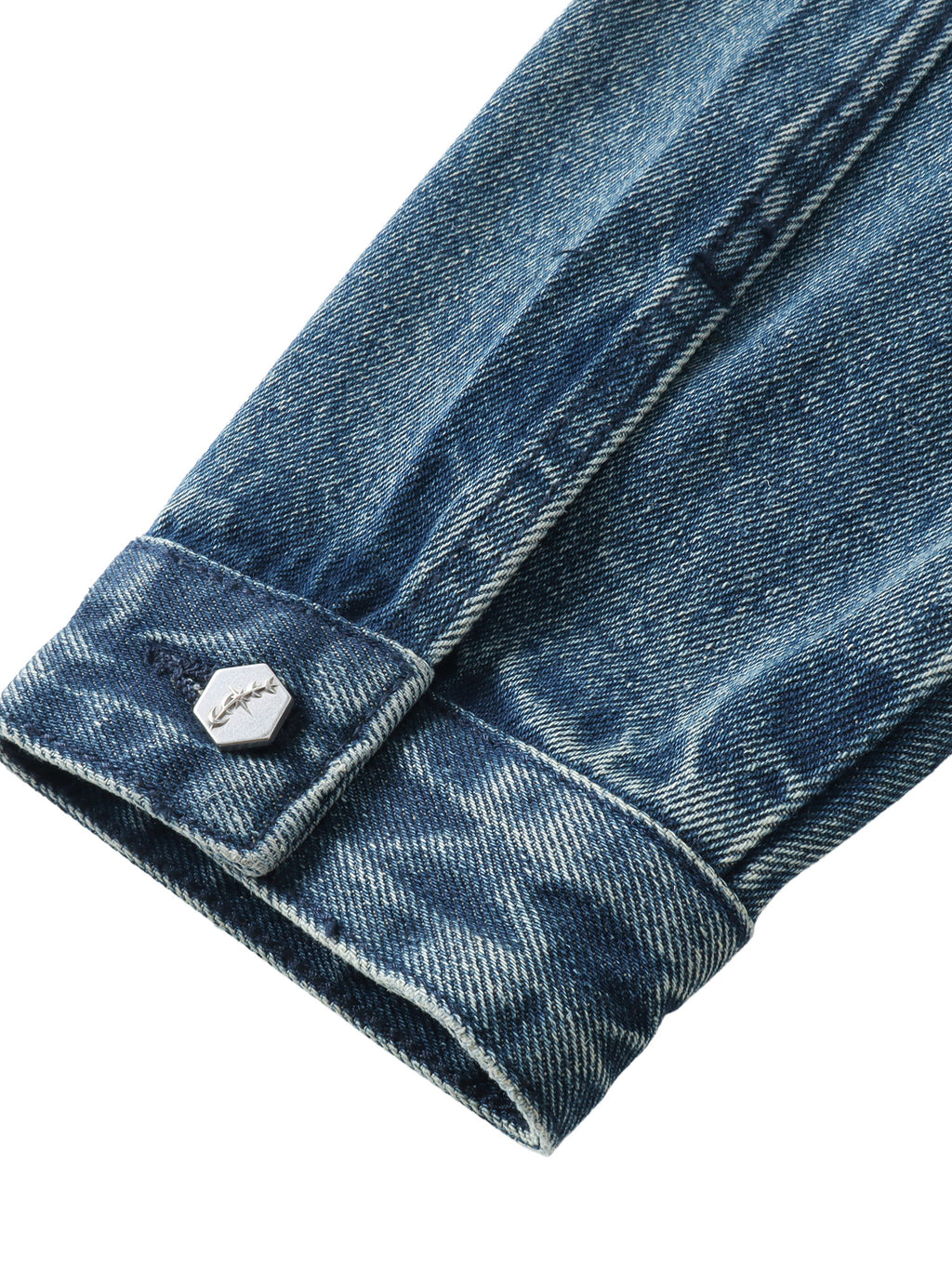LUMINOUS DAWN RHINESTONE CROPPED DENIM JACKET