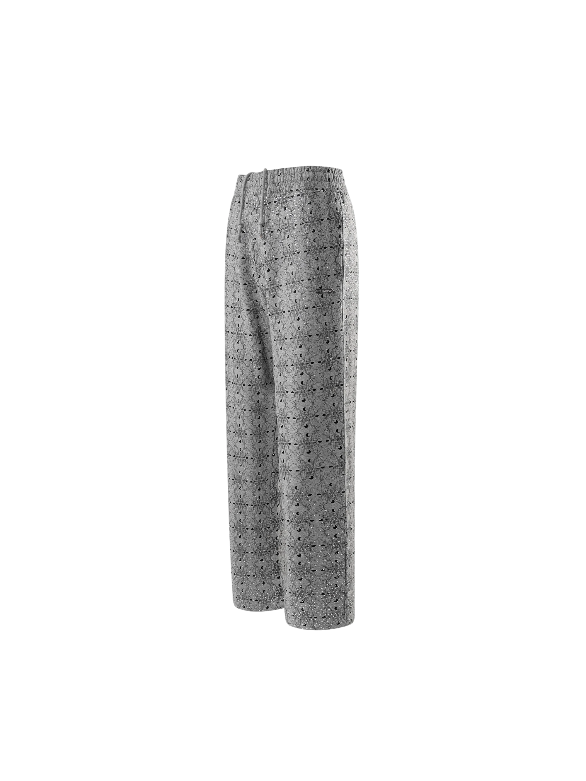 TBHNP Luminous Dawn all-over rhinestone wide-leg pants — men's streetwear pants