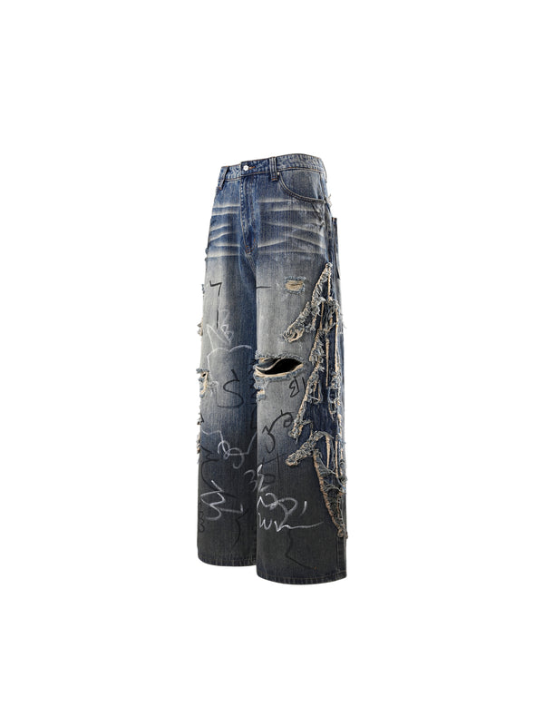 LUMINOUS DAWN GRAFFITI JEANS