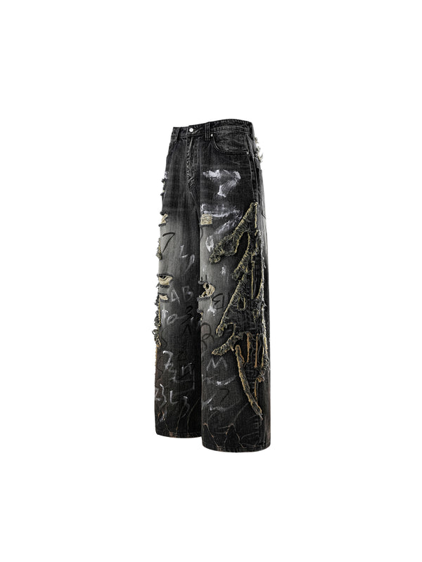 LUMINOUS DAWN GRAFFITI JEANS