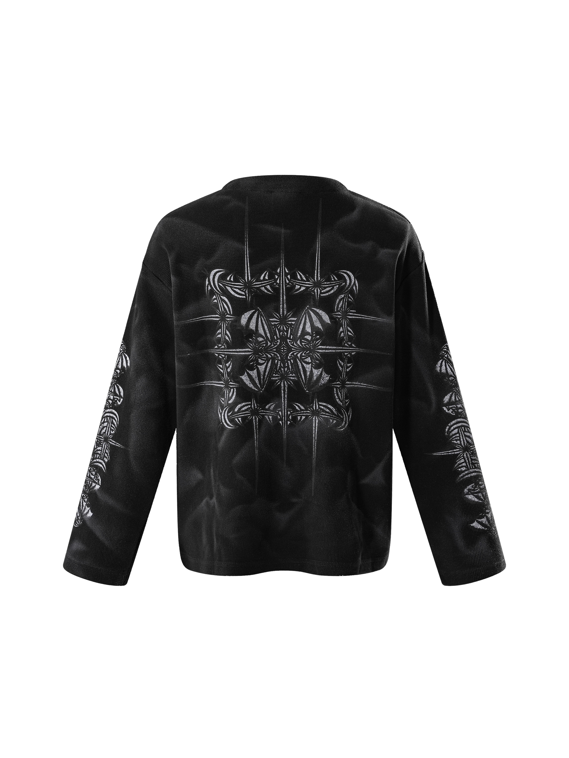 LUMINOUS DAWN WAFFLE-KNIT L-S TEE