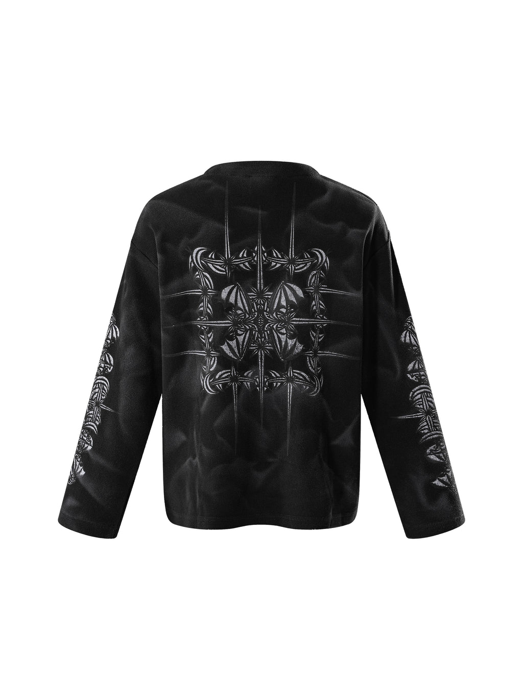 LUMINOUS DAWN WAFFLE-KNIT L-S TEE