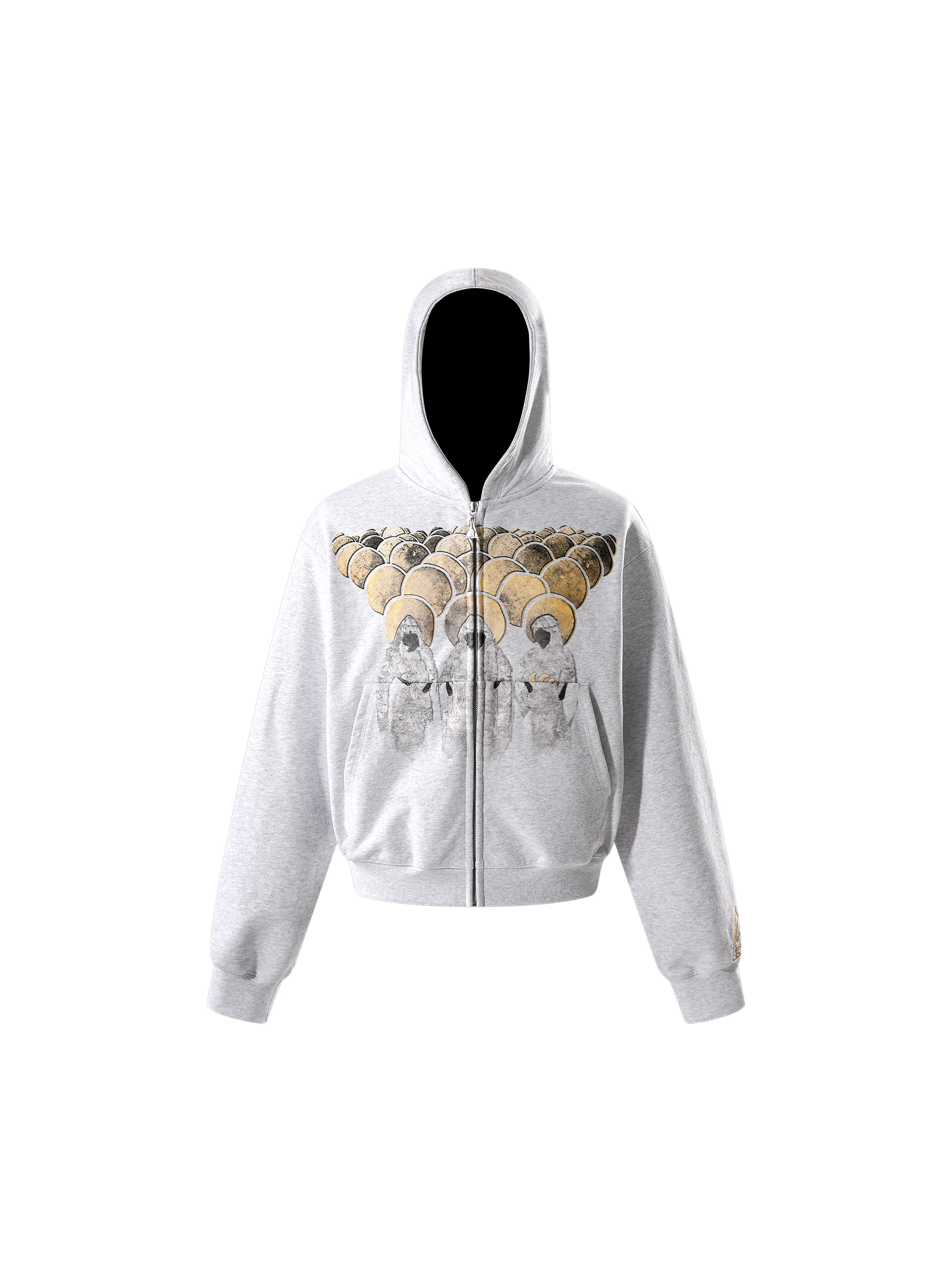 DISCIPLE GRAPHIC FLOCKED ZIP HOODIE