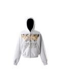 TBHNP Disciple graphic flocked zip-up hoodie, grey — men's streetwear hoodie