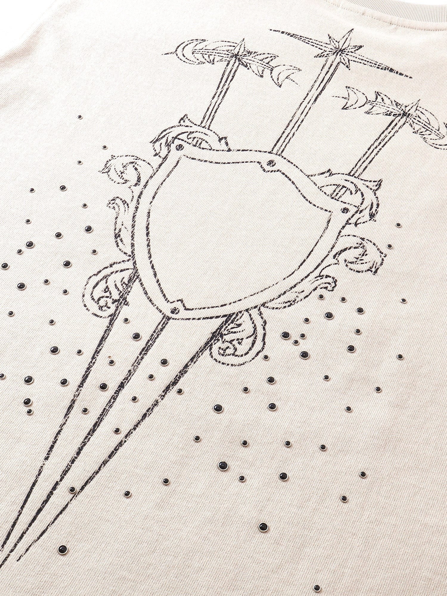 TBHNP Luminous Dawn sketch knight rhinestone t-shirt — men's streetwear graphic tee