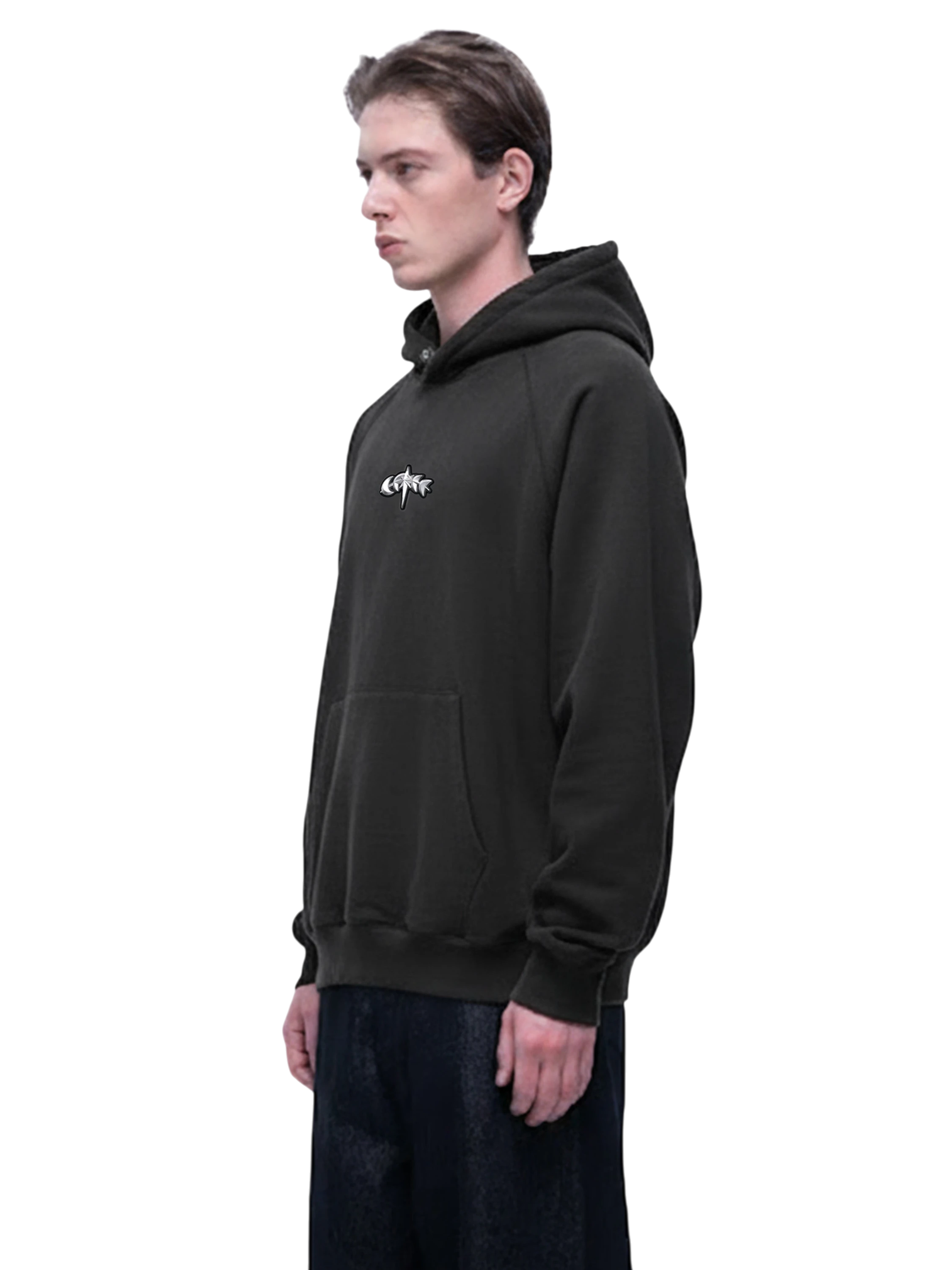 TBHNP Luminous Dawn flocked logo pullover hoodie — men's streetwear hoodie