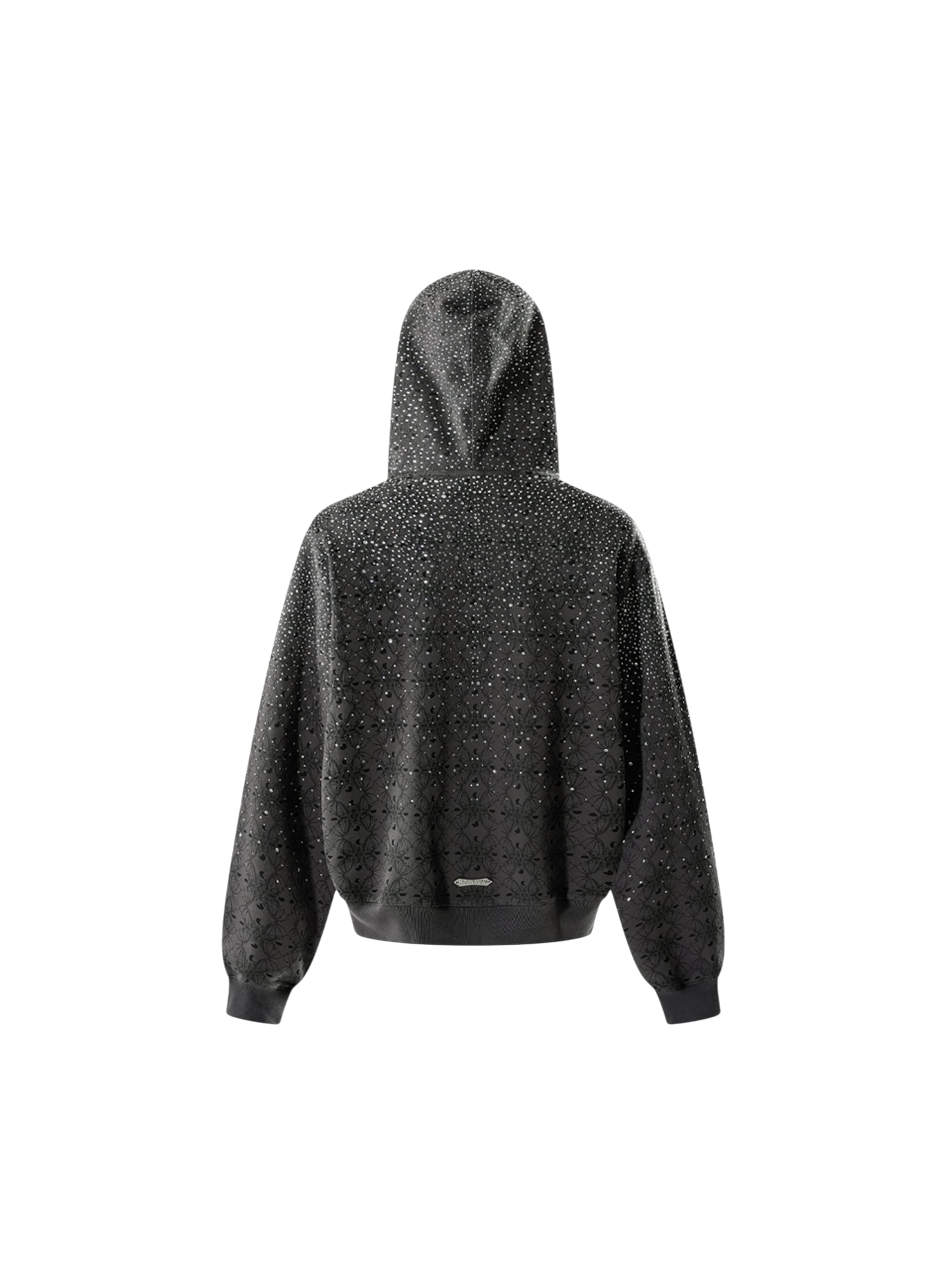 TBHNP Luminous Dawn all-over rhinestone zip hoodie — men's streetwear hoodie