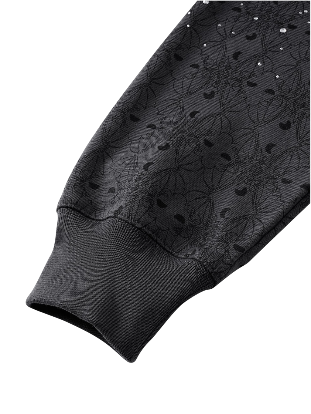 TBHNP Luminous Dawn all-over rhinestone zip hoodie — men's streetwear hoodie