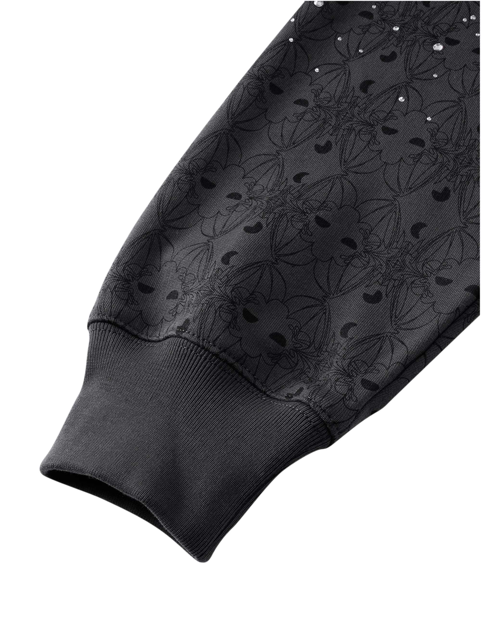 TBHNP Luminous Dawn all-over rhinestone zip hoodie — men's streetwear hoodie