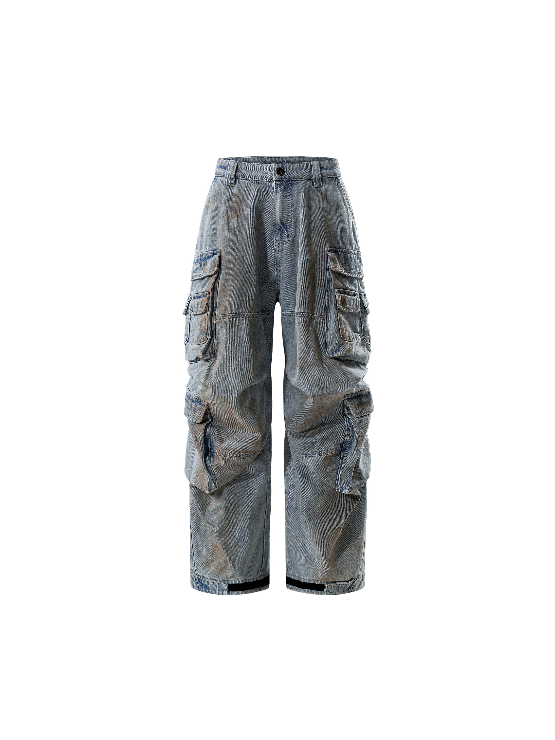 DISCIPLE ADJUSTABLE MULTI-POCKET WIPE DIRTY OVERALLS