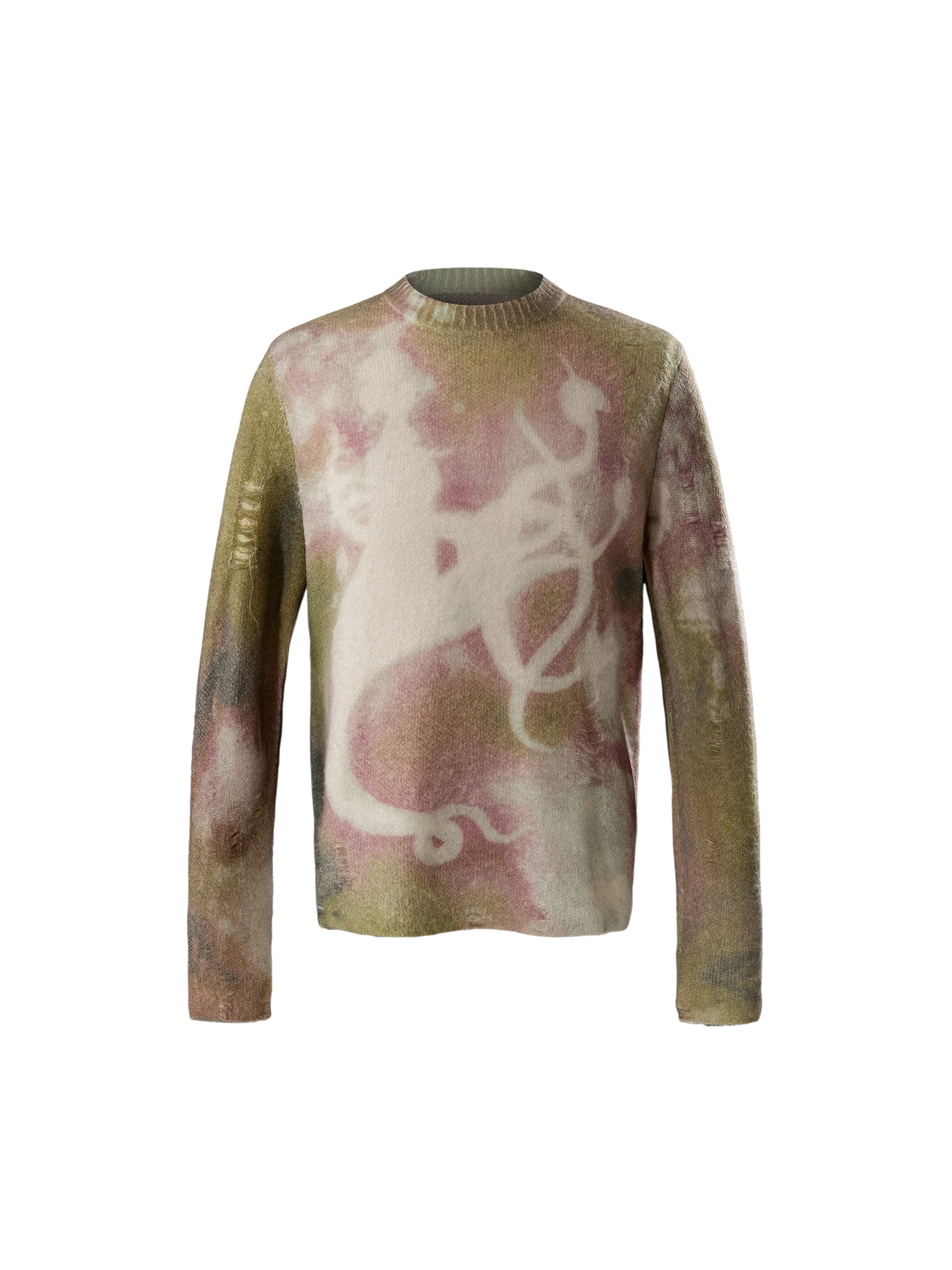 TBHNP Disciple all-over print distressed knit sweater — men's streetwear knitwear