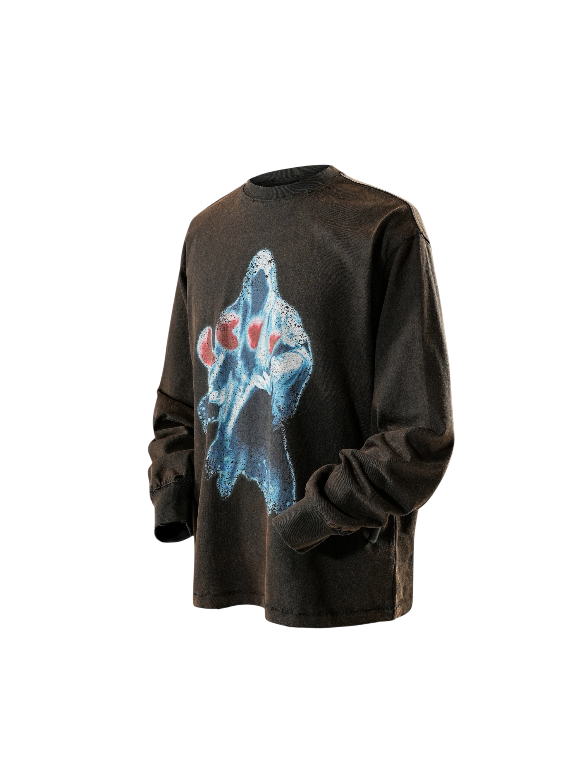 TBHNP Disciple two-tone washed long-sleeve tee — men's streetwear graphic tee