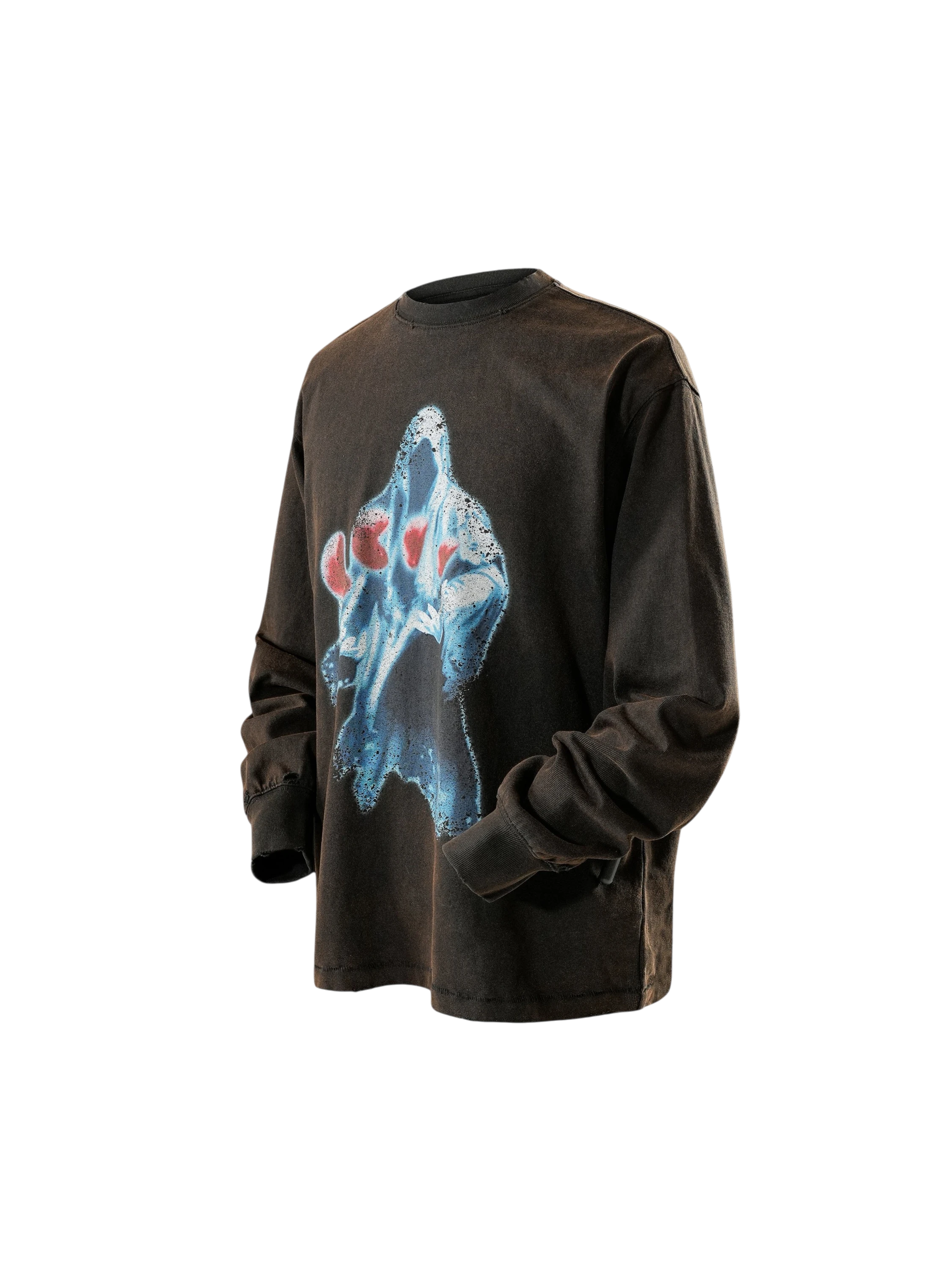 TBHNP Disciple two-tone washed long-sleeve tee — men's streetwear graphic tee