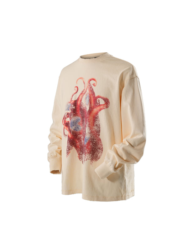 DISCIPLE TWO-TONE PRINTED L/S TEE