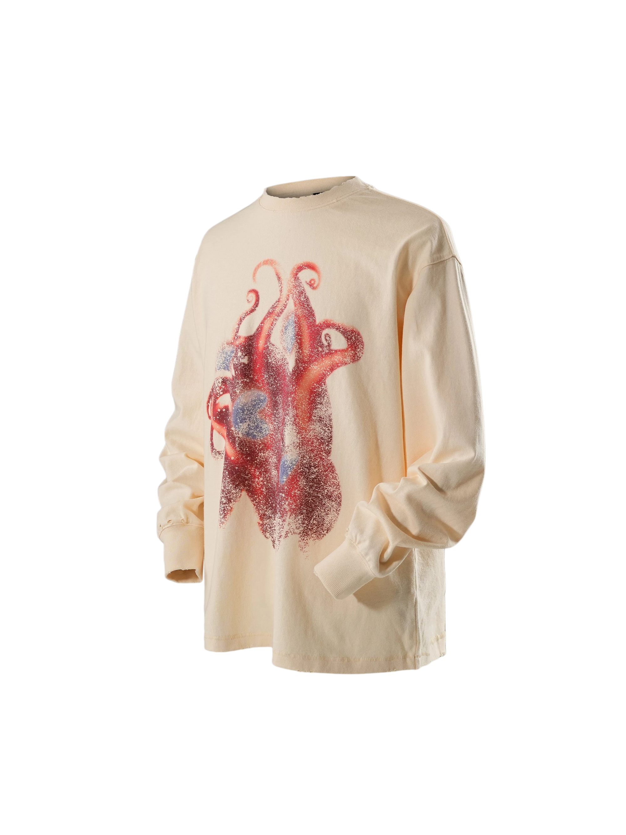 TBHNP Disciple two-tone washed long-sleeve tee — men's streetwear graphic tee