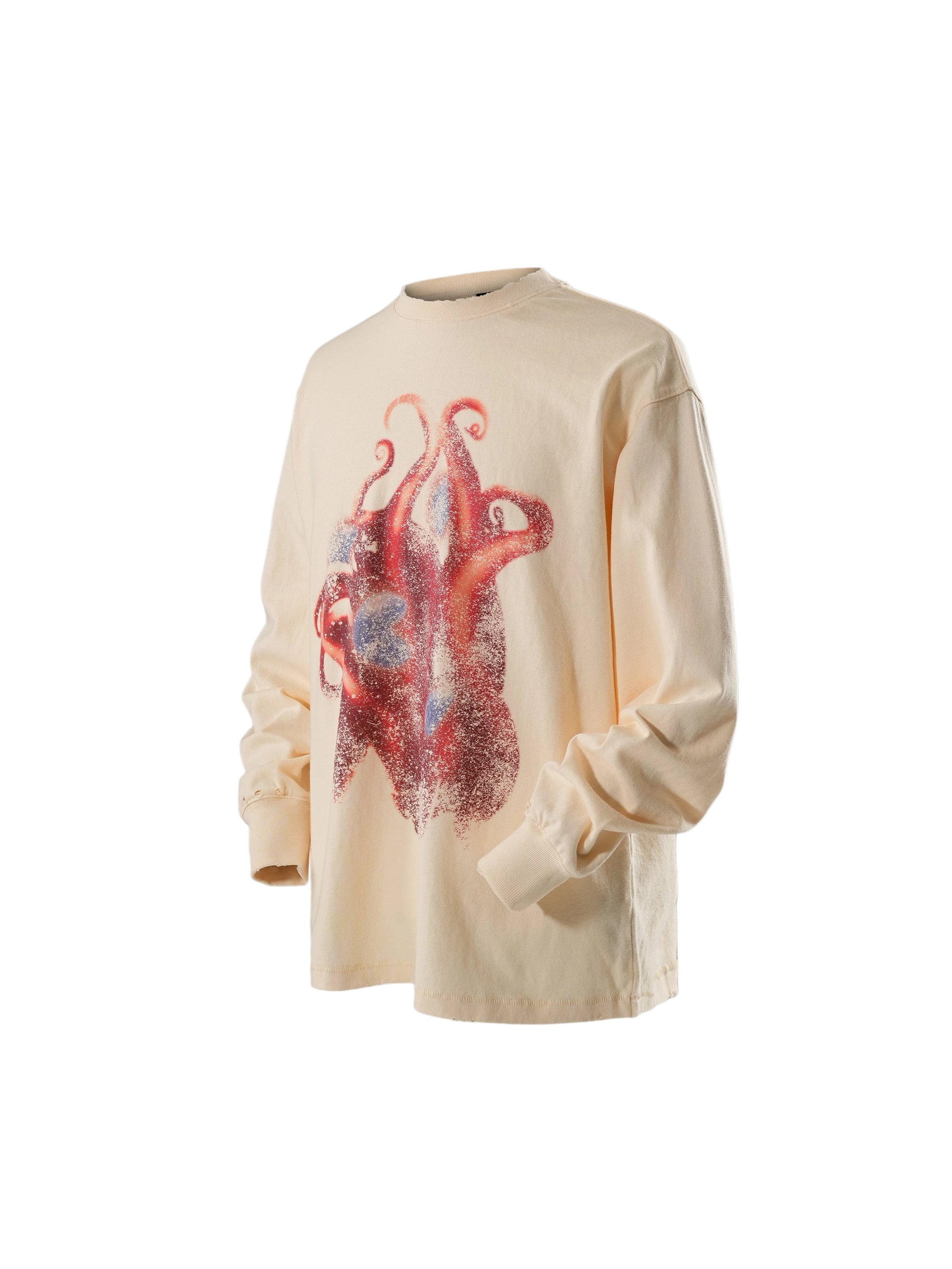TBHNP Disciple two-tone washed long-sleeve tee — men's streetwear graphic tee