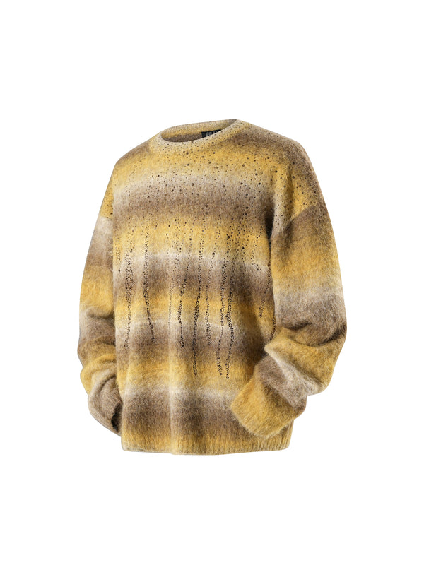 LUMINOUS DAWN RHINESTONE MOHAIR SWEATER