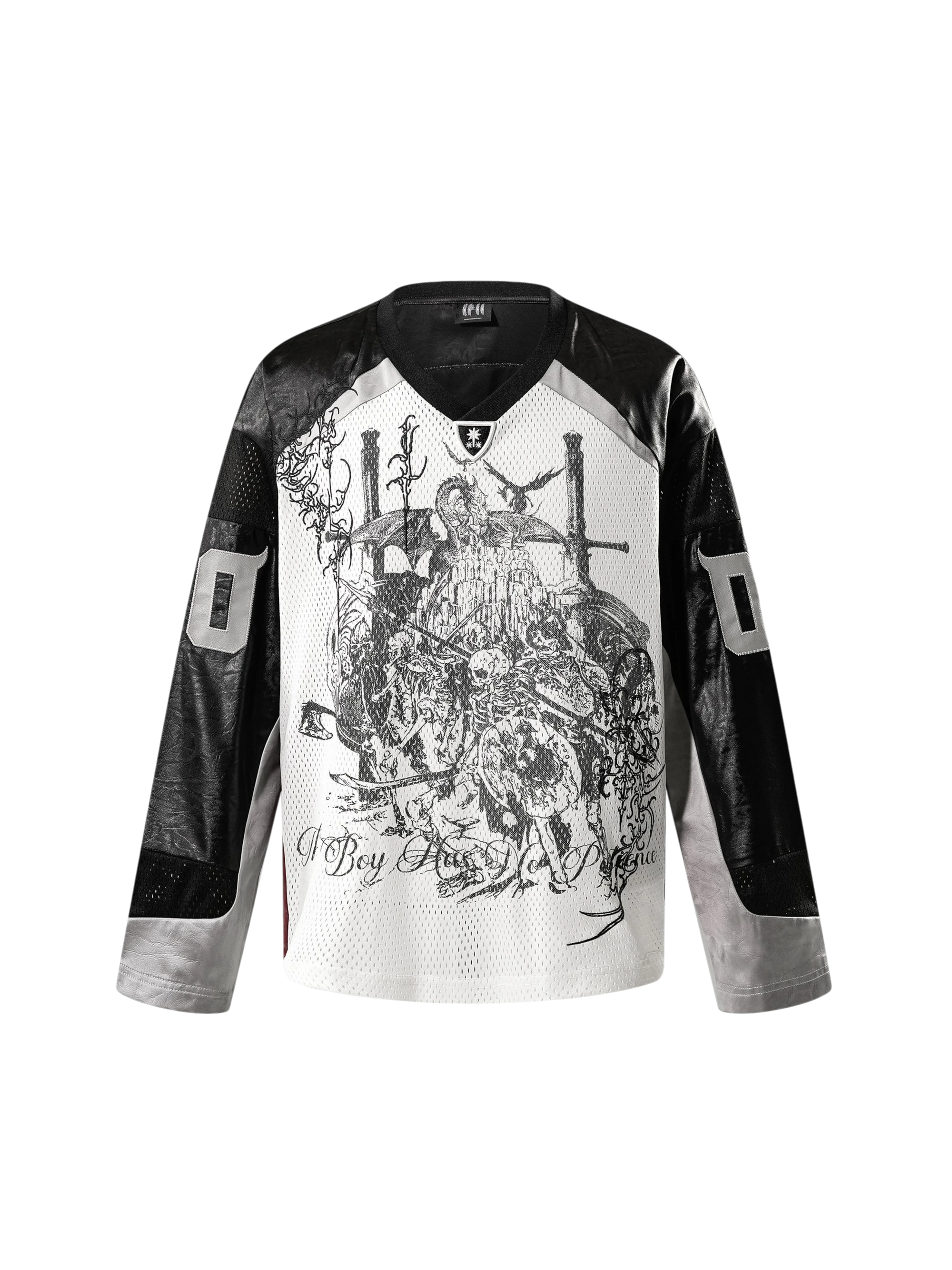 TBHNP Luminous Dawn knight mesh long-sleeve jersey — men's streetwear jersey