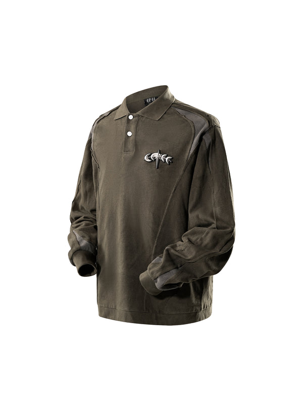 LUMINOUS DAWN STRUCTURED POLO L/S TEE