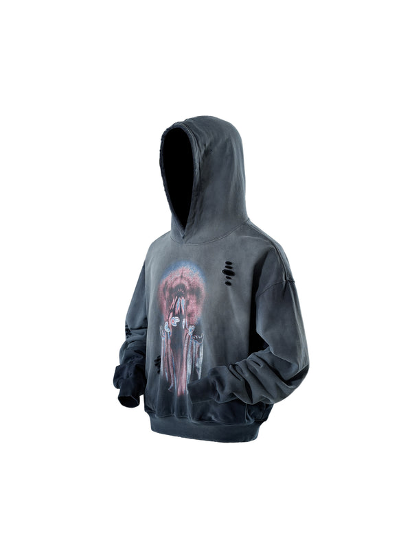 DISCIPLE SLASH DESTROYED HOODIE