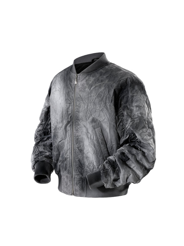 DISCIPLE WRINKLED SPRAY-PAINTED MA1 JACKET