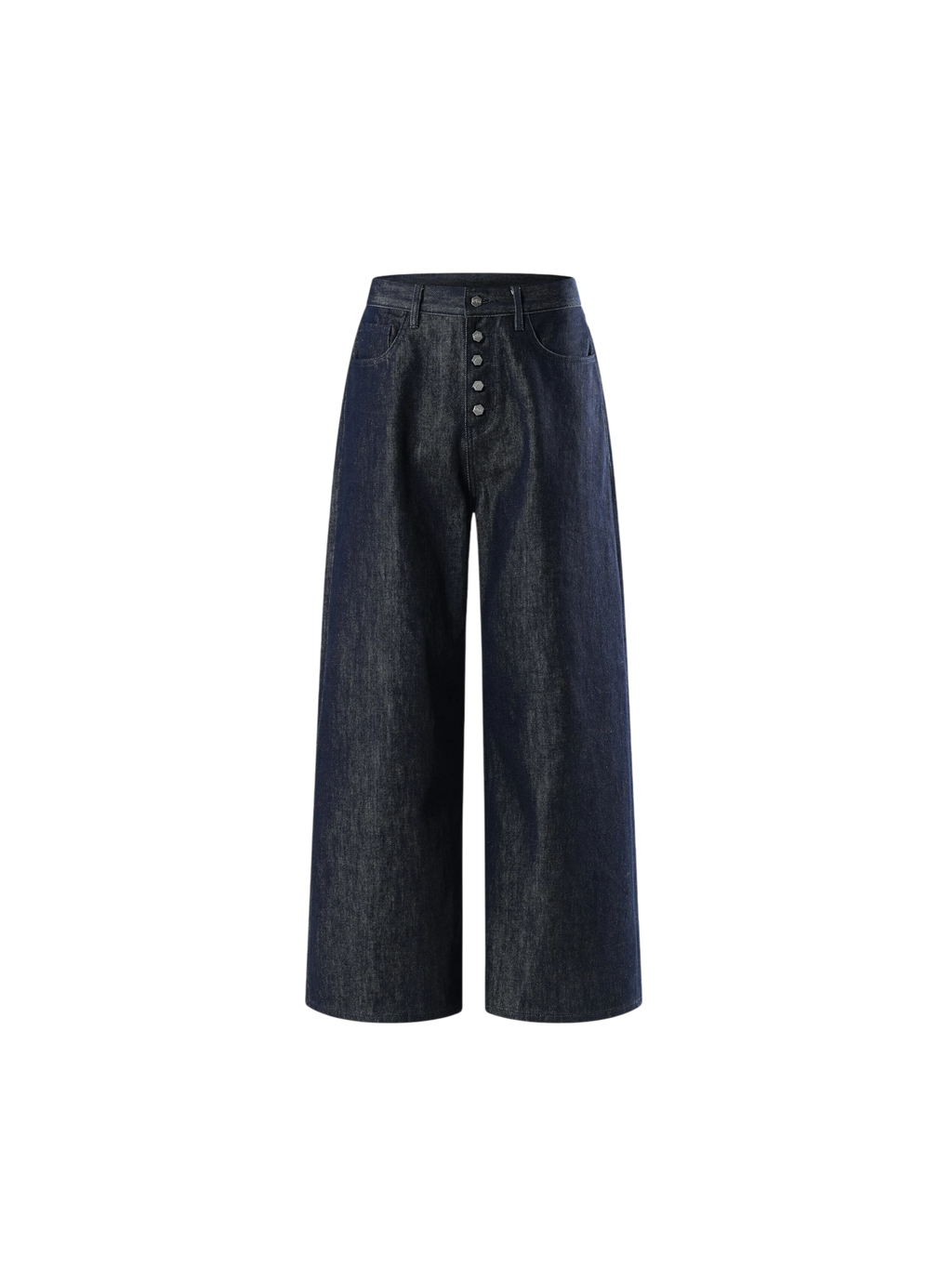 LUMINOUS DAWN BUTTON-FLY WIDE-LEG JEANS