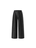 LUMINOUS DAWN COATED BAGGY WIDE-LEG JEANS